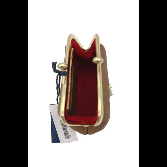 Dooney & Bourke Pebble Leather Kisslock Coin Purse Caramel - Picture 3 of 3